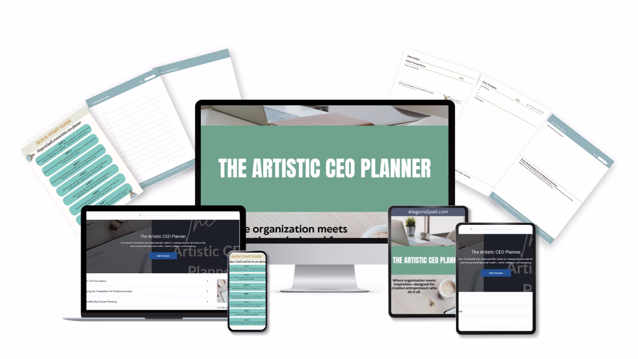 the artistic ceo planner and video course