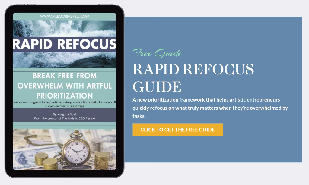 rapid refocus free guide optin footer break free from overhelm planner